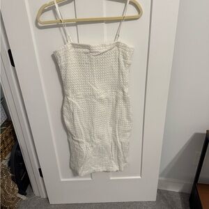 Theory White Strapless Mini Dress